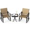 Outdoor Rocking Chair Set with Side Table and Gentle Rocking Motion